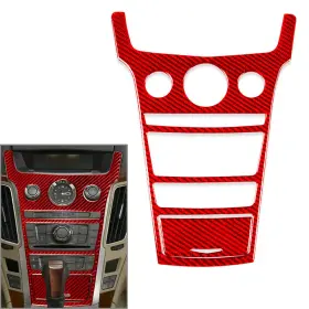 22shopde 550752765479 2pcs Carbon Fiber Red Central Console Cover Trim For Cadillac Cts 2008-2013 Abs