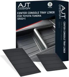 00683 Ajt Design Center Console Tray Liner For Toyota Tundra Pack Of 2 Black