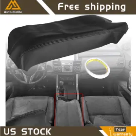 Ml1750524le Antuko Leather Center Console Lid Armrest Cover Skin Black For 2007 2008-2012 Acura Rdx