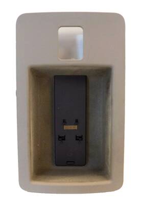 Audi 4e0863075 04-10 A8 Quattro Center Console Storage Compartment Bin With Phone Adapter Oem