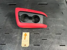 4s1864205b Audi 18-23 R8 Front Center Console Armrest Arm Rest Cup Holder Red Leather Dmg
