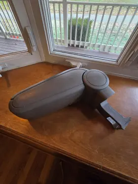 8ec-864-207-f-ec3 Audi 8e0864207fec3 2002-2005 A4 Center Console Gray Leather Armrest Lid Oem