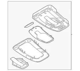 8w0-998-135 Audi Genuine Map Lamp Assembly Repair Kit