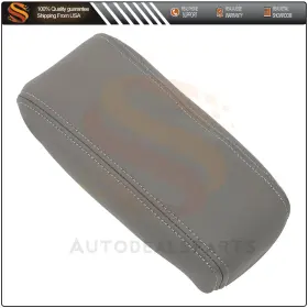 Aut16370001s Aut Fits 96-02 Toyota 4runner 1 Piece Gray Center Console Armrest Cover Leather