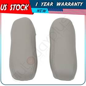 Autodayplus Adp16370801s 1 Pair Seat Armrest Leather For Ford F250 F350 Excursion Lariat 99-07 Gray