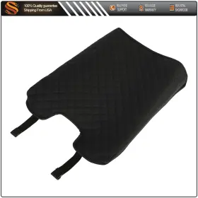 Auto15307701ts Autodealsparts Leather Center Console Armrest Lid Cover For 13-18 Dodge Ram Front Black Housing