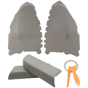 D7440gy Autokay 2pcs Leather Front Door Panels Armrest Cover Fits For Honda Pilot 200