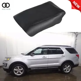 Apo165592 Autoooparts For 11-18 Ford Explorer Breathable Leather Center Console Lid Armrest Cover Skin