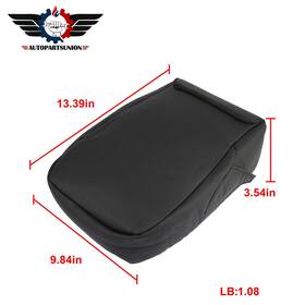 Autopartsunion Auto15307401on Front Black Leather Center Console Armrest Lid Cover Fits 07-14 Chevy Silverado