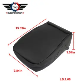 Auto15307401on Autopartsunion Front Black Leather Center Console Armrest Lid Cover Fits 07-14 Chevy Silverado
