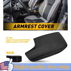 103163 Auxito Fits 18-23 Subaru Crosstrek Center Console Armrest Slip-on Cover Orange Stitch