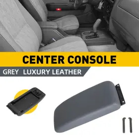 5890535040e0 Auxito Gray Center Lid Console And Latch For 1995-2000 Toyota Tacoma 1996-1998 4runner