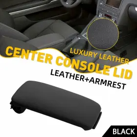 8p0864245p Auxito For Audi A3 8p 2003-2012 Leather Front Center Console Armrest Lid Cover Black Pp
