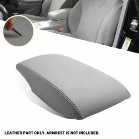 As-64-gy Auxito Mo01 For 2007-2011 Toyota Camry Car Center Console Lid Armrest Cover Leather Gray