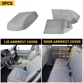 Auxito54h3157 Auxito Console Center Cover Rear Door Armrest Kit Gray For Honda Pilot 09-2013 J