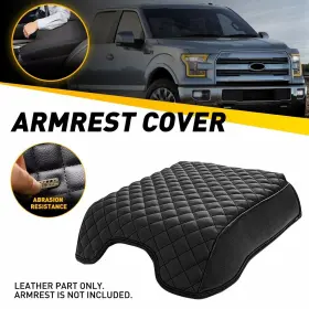 Auxito F350 2017-2022 For Ford 2017-22 F250 F450 Super Duty Center Console Lid Armrest Cover Pad