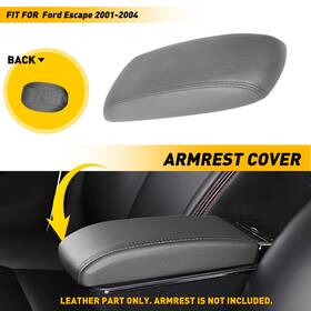 Auxito Fsxp-escape-01-04 For Ford Escape 2001 2002 2003-04 Gray Center Console Lid Armrest Leather Cover