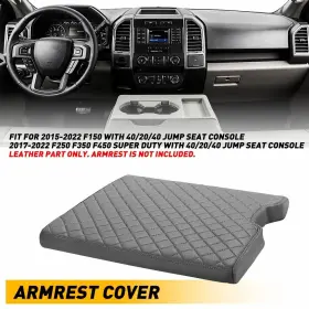 Fsxp-f150-15-22js-g Auxito Fit Ford F150 2015-2022 Jump Seat Center Console Lid Armrest Cover Pad Gray Us J