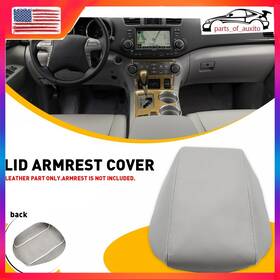 Auxito Fsxp-hld-08-13-g Center Console Armrest Lid Cover Leather For Toyota Highlander 2008-2013 Gray