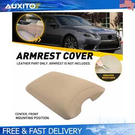 Auxito Fsxp-ls460-07-16m Fits 2007-2016 Lexus Ls460 Beige Leather Center Console Armrest Top Cover Pad
