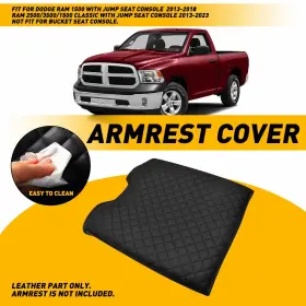 Fsxp-ram-13-18sjd Auxito For Dodge Ram 2013-2018 1500 Leather Center Console Armrest Pad Cover Protector