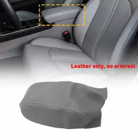Fsxp-sonata-15-19g Auxito Fits 15-19 Hyundai Sonata Gray Real Lid Console Center Armrest Leather Cover