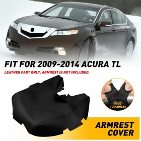 Fsxp-tl-09-14b Auxito Gray Center Console Lid Armrest Leather Protect Cover For Acura Tl 2009-2014
