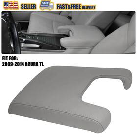Auxito Fsxp-tl-09-14g Center Console Lid Armrest Leather Protect Cover For 2009-2014 Acura Tl Gray