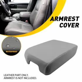 Fsxp-tundra-07-13 Auxito Center Console Lid Armrest Leather Cover Black Fits 2008-2022 Toyota Sequoia