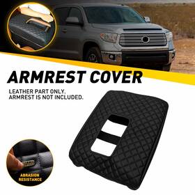 Auxito Fsxp-tundra-14-21 For 2014-2021 Toyota Tundra Center Console Lid Armrest Cover Cushion Pad Black
