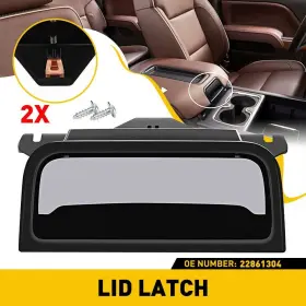 Fsxsk-silverado-14-18-exe Auxito 2x Center Console Armrest Latch For 2014-18 Gmc Sierra 1500 Chevy Silverado