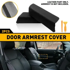 Mfsp-pilot-09-15-fb Auxito Fit2009-2015 For Honda Pilot Leather Front Door Panels Armrest Cover 2pcs Black