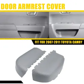 Mfsp-pilot-09-15-g-ear Auxito Front Door Panel Armrest Cover Leather Lh Rh For 2009-2015 Gray Honda Pilot 2x