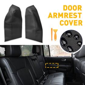 Auxito Mfsp-pilot-09-15-rb For2009-2015 Honda Pilot Leather Rear Door Panels Armrest Cover Black 2pcs