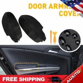 Mfsp-tsx-09-14-fb Auxito Fit For 2009-2014 Tsx Leather Acura Door Front Panels Armrest 2pcs Cover Black