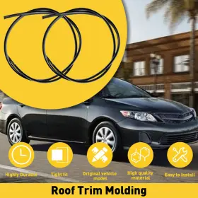 Xpd-fsxkg-19843 Auxito Roof Trim Molding For 2012-2013 Toyota Corolla L Sedan 4door High Quality Rubber
