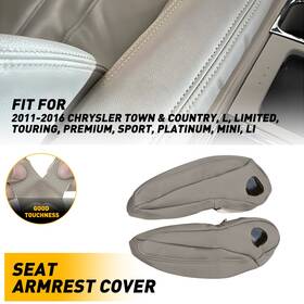 Auxito Zyfsp-tc-11-16m Fit Chrysler Town And Country 2011-2016 Seat Armrest Leather Cover Beige Front 2x