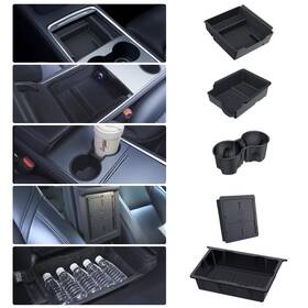 Bankky Ej203-01 Tesla Model Y 5pcs Center Console Organizer Tray - Armrest And Storage Box