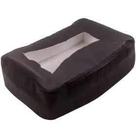 2tawh6 Bfo Black Leather Console Armrest Lid Jump Seat Cover For Suburban Silverado Tahoe
