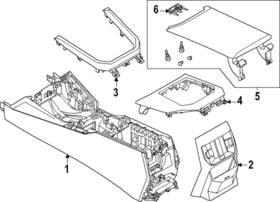 Bmw 51-16-5-a69-fa6 Genuine Console Armrest