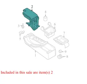51168248546 Bmw 2003 325i Console Armrest