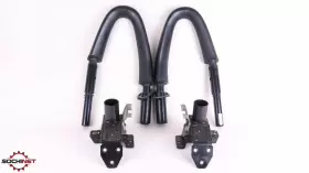 54618401336 Bmw 1996 - 2002 E36 Z3 M Rear Left Right Set Roll Bars Trim Brackets Black Oem