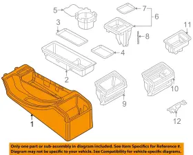 51168234154 Bmw Oem 99-06 323ci Console Console-console Assy