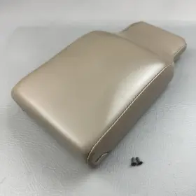 25735236 Buick 2002-2003 Lesabre 13.5 Inch Center Console Lid Arm Rest Tan Leather Vinyl Oem
