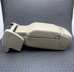 821457 Buick 00-05 Lesabre Center Console Arm Rest Cup Holder Storage Tan Beige Leather