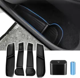 Xini0424 Canvcle Car Door Side Storage Box And Trash Can For 2020-2024 Tesla Model Y