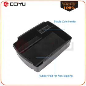 Z13110701g Cciyu Center Console Storage Box Organizer Tray Black For Kia Sportage 2017-2019
