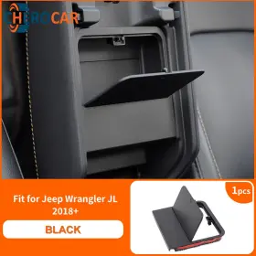 025011322fqw125 Cherocar Hidden Consol Armrest Box Storage Organizer Tray For Jeep Wrangler Jl Jt 2018-24