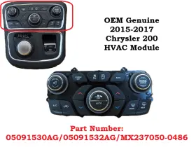 05091532ag Chrysler Mx237050 0486 Oem 200 Temperature Hvac Heater Ac Volume Controls Panel