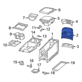7fa47dx9aa Chrysler Oe For Pacifica 2021-2025 Rear Console Panel